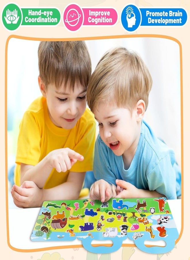 Slipps Reusable Sticker Books for Kids - Cute Waterproof Sticker for Toddler 2-6 Year Old Fun Travel Toys Learning Activities Girl Boy Gift Birthday Party Play Set (Pack of 3) Animal+Dinosaur+Insect - Image 4
